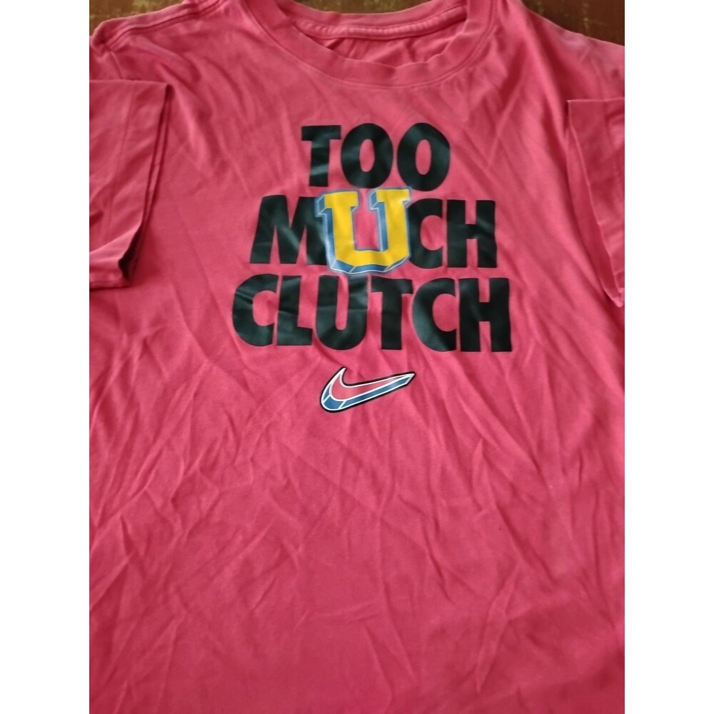 Nike Men's Sz.M Red The Nike Tee Dri-Fit "Too Much Clutch" Graphic T-Shirt